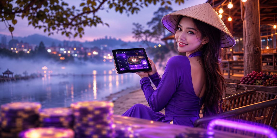 Phong cảnh Đà Lạt với người dùng sử dụng điện thoại đặt cược trực tuyến