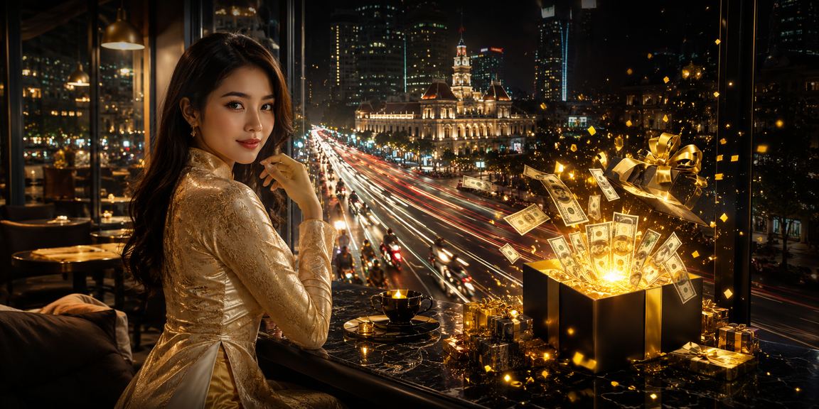 Cảnh thành phố Hồ Chí Minh với người dùng truy cập ứng dụng cá cược trên điện thoại