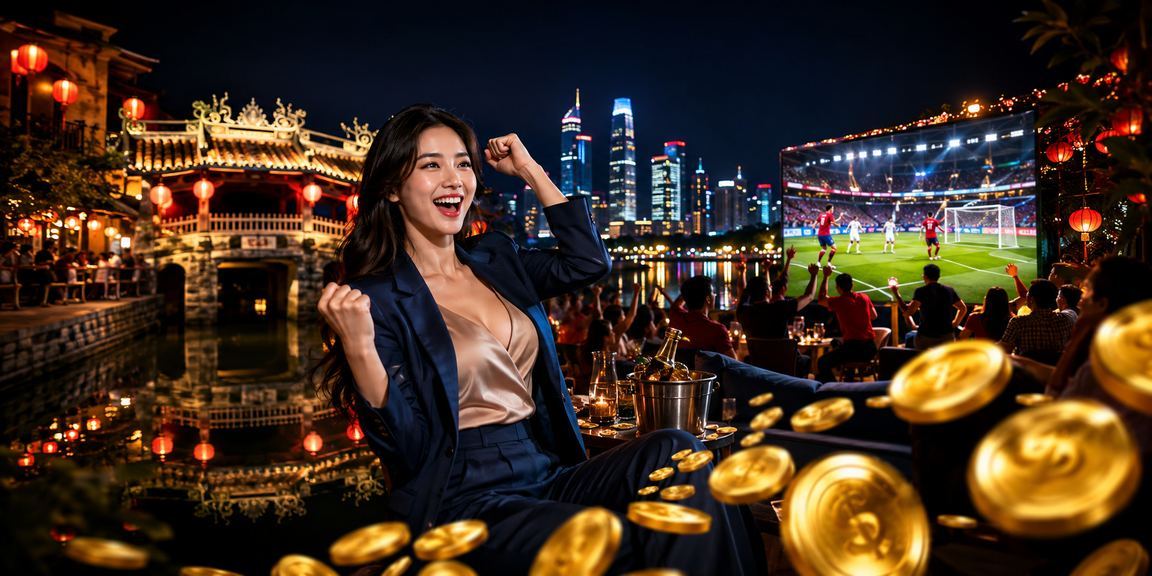 Người dùng Việt Nam theo dõi cá cược bóng đá tại chợ đêm Hội An